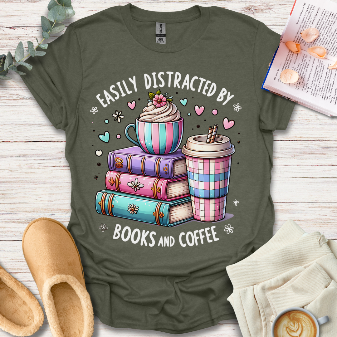 Books & Coffee (ver 2) T-Shirt