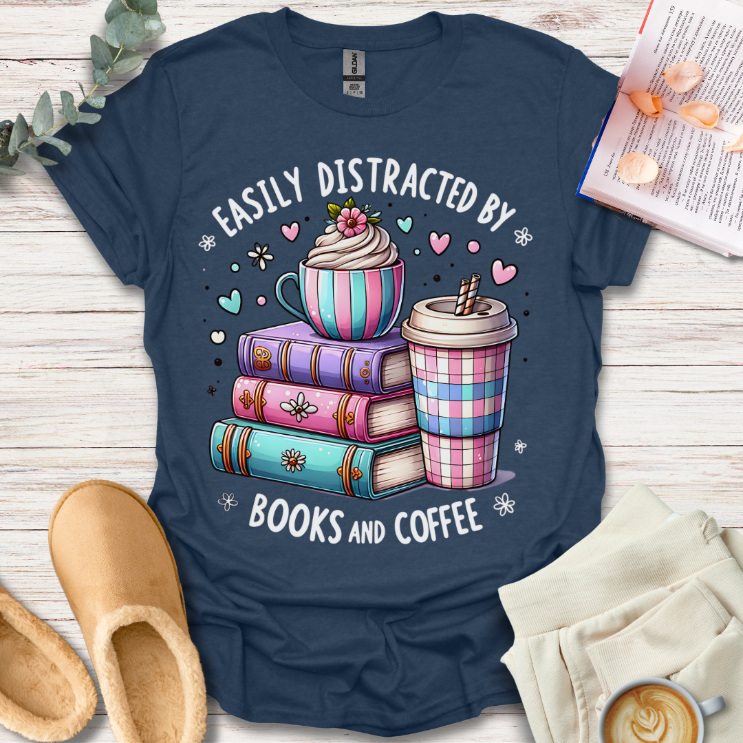 Books & Coffee (ver 2) T-Shirt